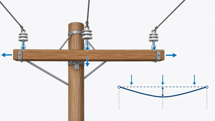 Illustration of the Crossarm Design Check calculator output