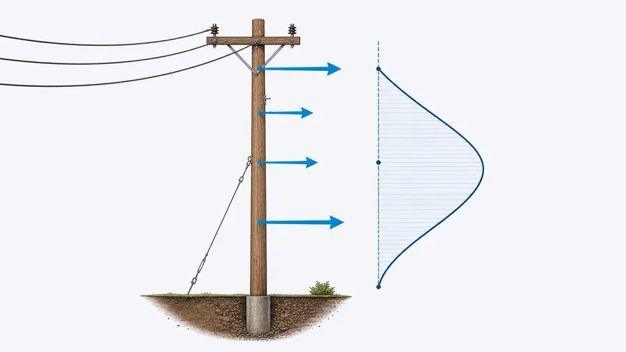 Illustration of the Pole Load & Serviceability Index calculator output